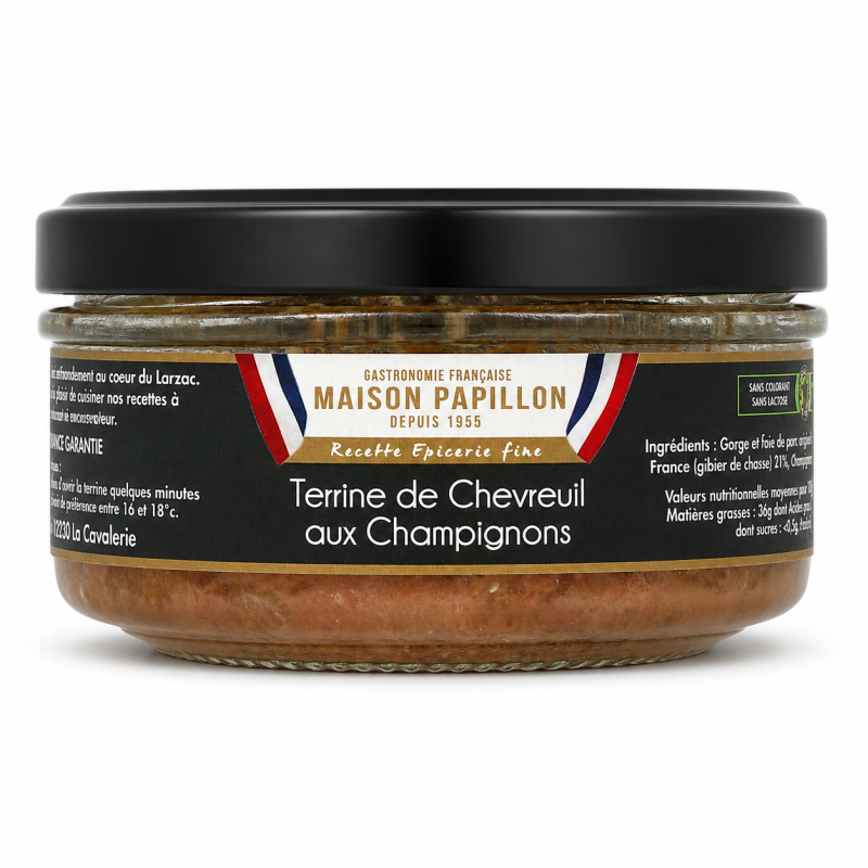 Terrine de chevreuil aux champignons