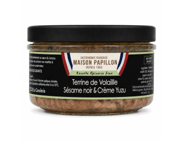 Terrine de volaille Sésame noir & crème Yuzu