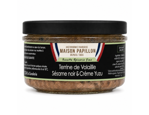 Terrine de volaille Sésame noir & crème Yuzu