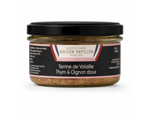 Terrine de volaille Sésame thym & oignon doux