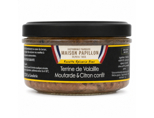 Terrine de volaille moutarde & citron confit