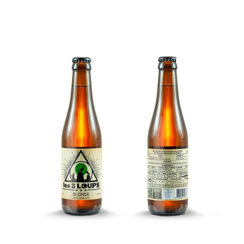 Bière Les 3 Loups blonde Bière Les 3 Loups blonde