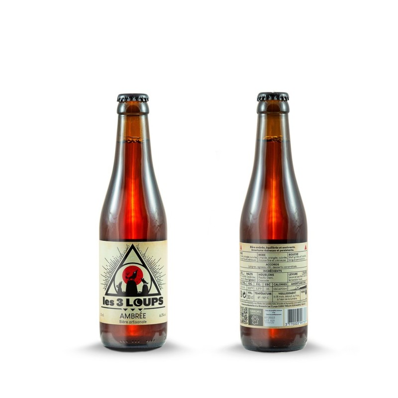 Biere Les 3 Loups ambrée Biere Les 3 Loups ambrée
